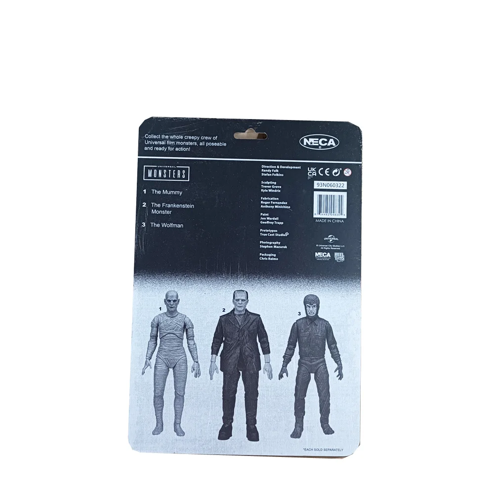 

Оригинальная коллекция, Классическая экшн-фигурка монстров из фильма «Франкенштейн», Мамия, вольфман, модель, игрушки, подарок, NECA светится в темноте