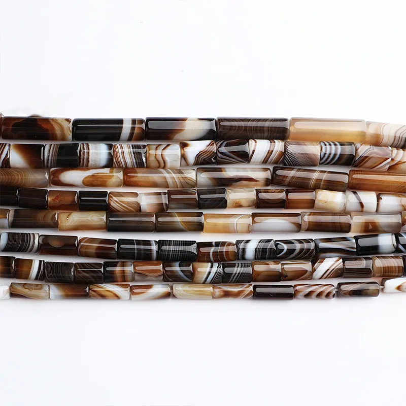 Натуральный кофейный бандаж Агаты гладкая форма колонны свободная