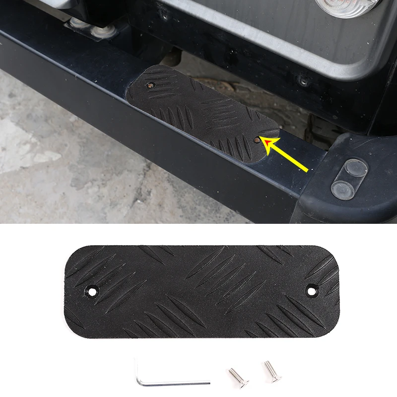 

Наклейка на передний бампер автомобиля для Land Rover Defender 110 130 2004-2018, алюминиевый сплав, аксессуары для модификации, 2 шт.