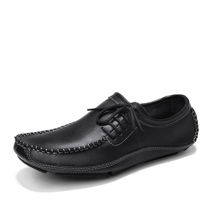 

2022 spring and autumn new men's casual shoes Peas shoes single shoes British style leather lace-up casual shoes