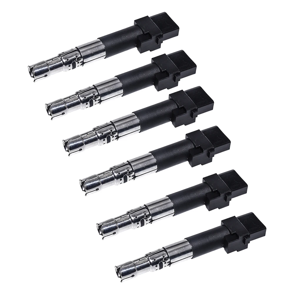

6PCS Ignition Coils For VW Touareg Golf Passat Phaeton Audi A3 Q7 TT Skoda Superb Porsche Cayenne 022905100B 95560210103 UF-531