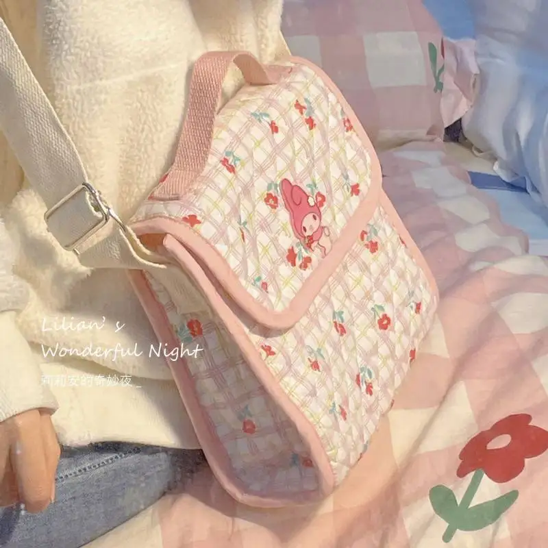 

Сумка Melody Sanrio с принтом для японских студентов, милая вместительная дамская сумочка для девушек, Выходная портативная женская сумка для одежды