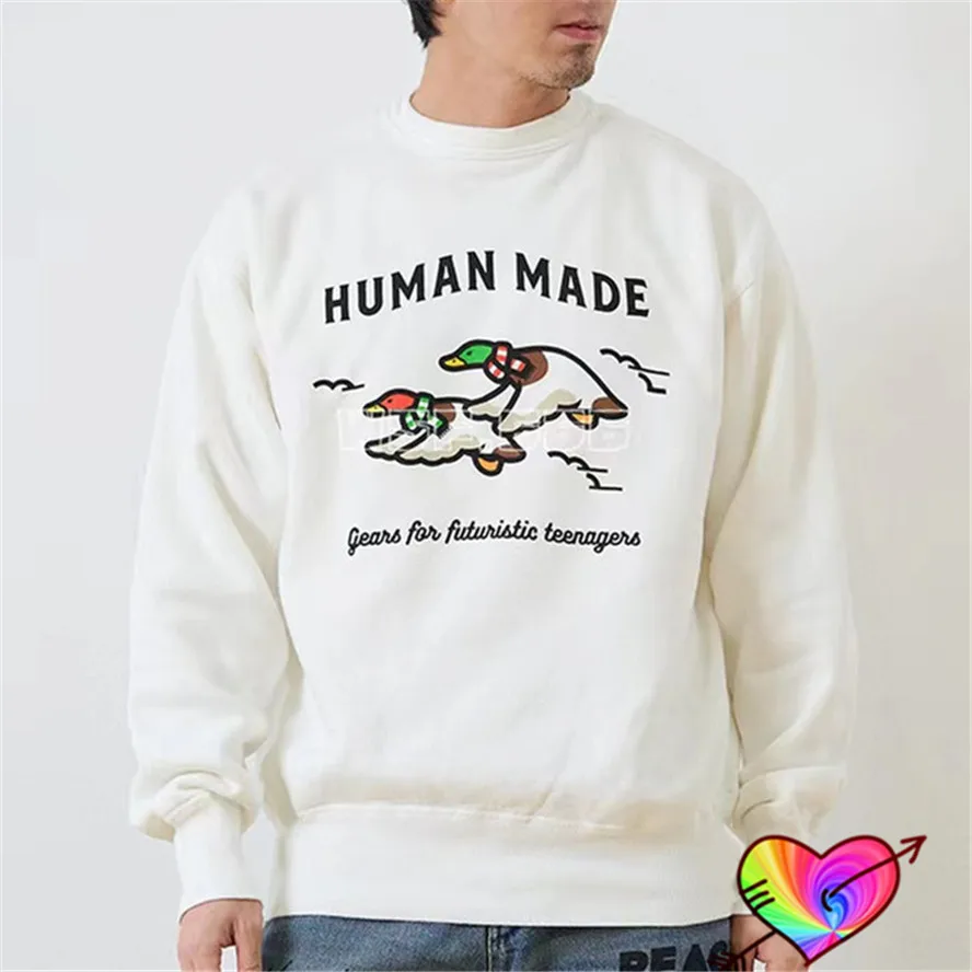 

2022 Human Made Flying Ducks Crewneck Men Women 1:1 Fleece Human Made Sweatshirts Loose Fit Long Sleeve Cotton Hoodie