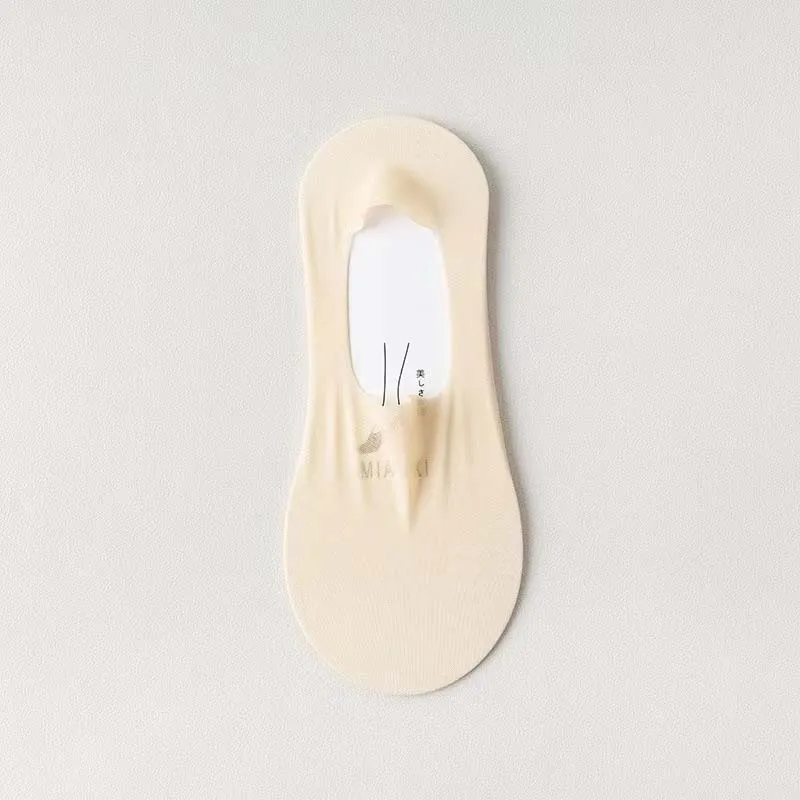 Women Socks Breathable Ice Screen Mesh Hole Boat Socks Comfortable Cotton Invisible Non-Slip Short Socks Ultra-Thin S