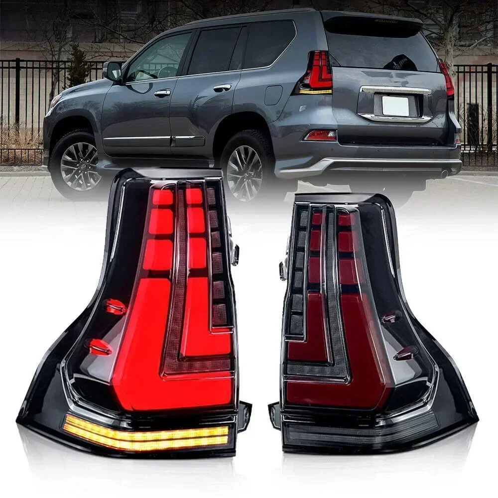Светодиодные задние фонари для Lexus GX460 2010-2021 Toyota Prado с запускной анимацией DRL