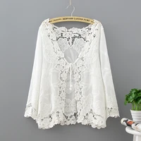 womens tops elegant hollow out crochet short sleeves blouse casual white lace top summer embroidery lace blouses