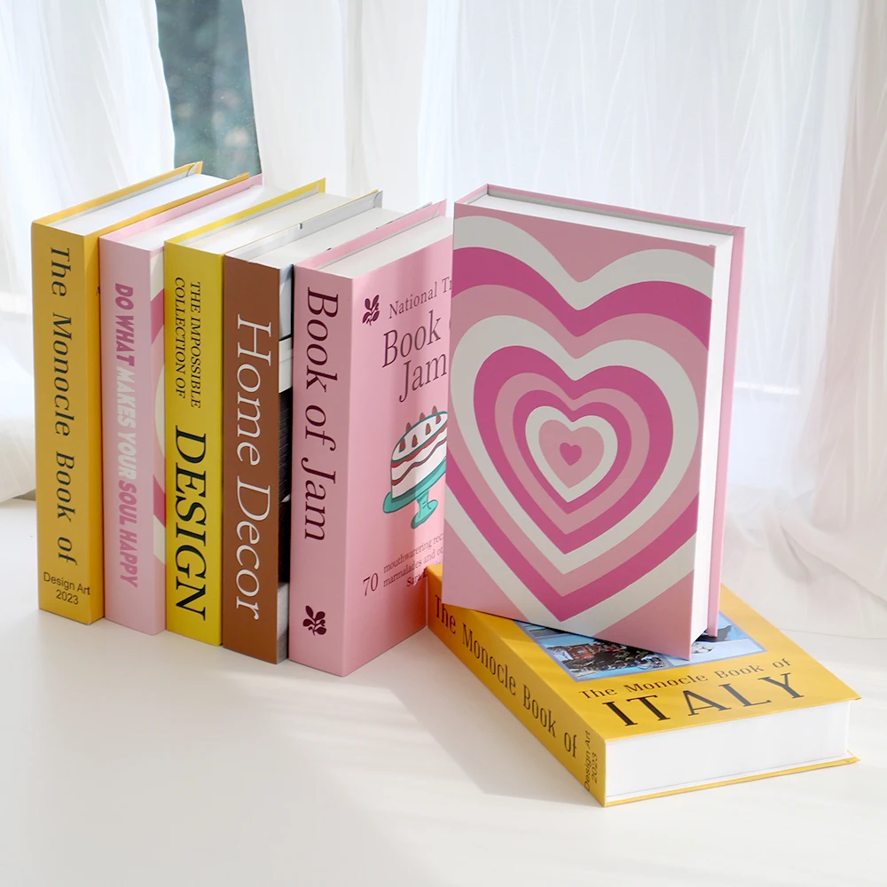 

Colorful Fake Books for Decoration Living Room Coffee Table Aesthetics Ornaments Study Hotel Indoor Additional Decorative Books