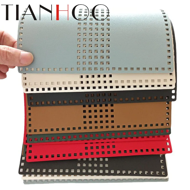 

The new diy manual wool woven bag grid plate material bag leather grid