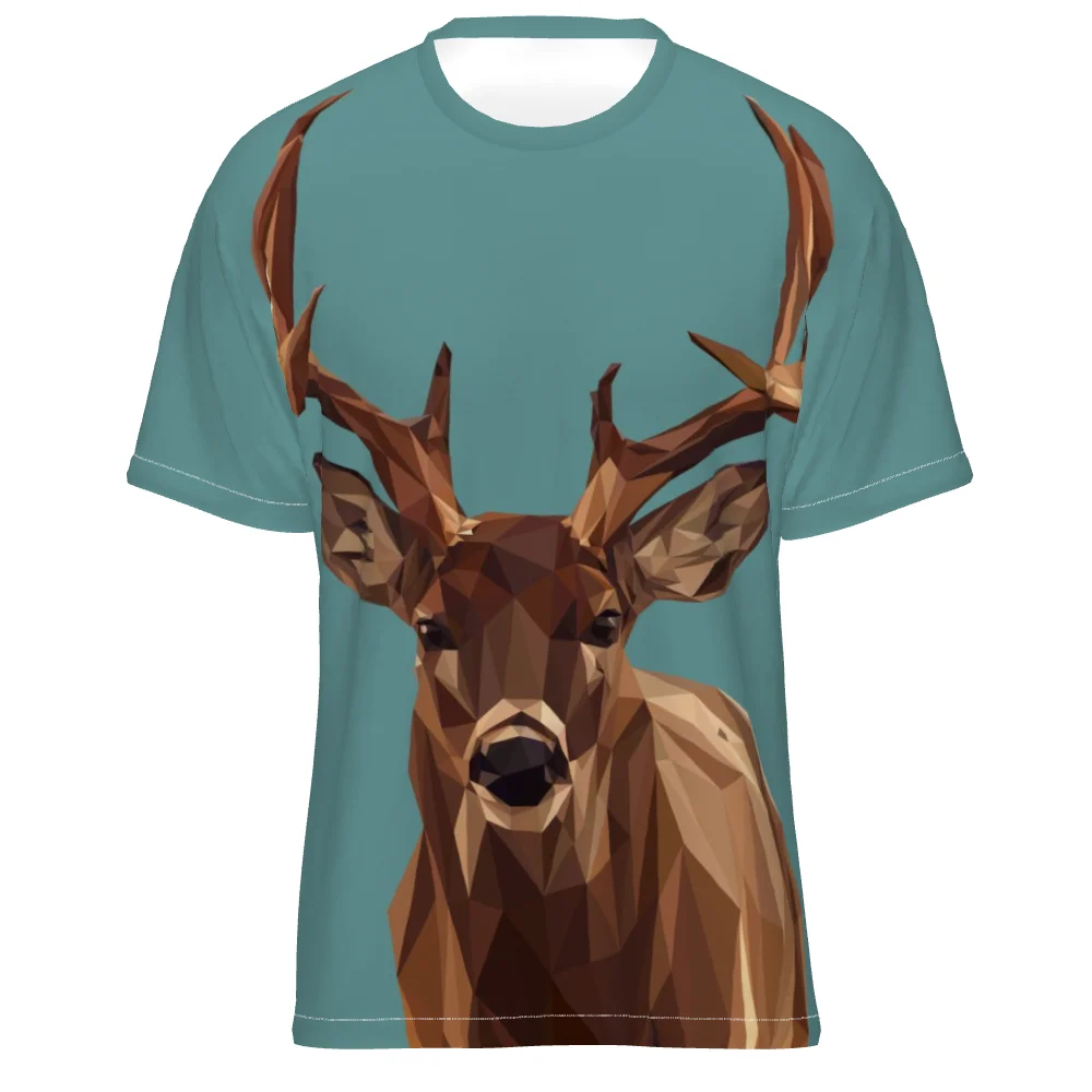 

2022 Men's and Women's T-shirt Elk Graphic 3D Printed T-shirt Summer Short Sleeve Top 4xl Harajuku Christmas Harajuku oversized