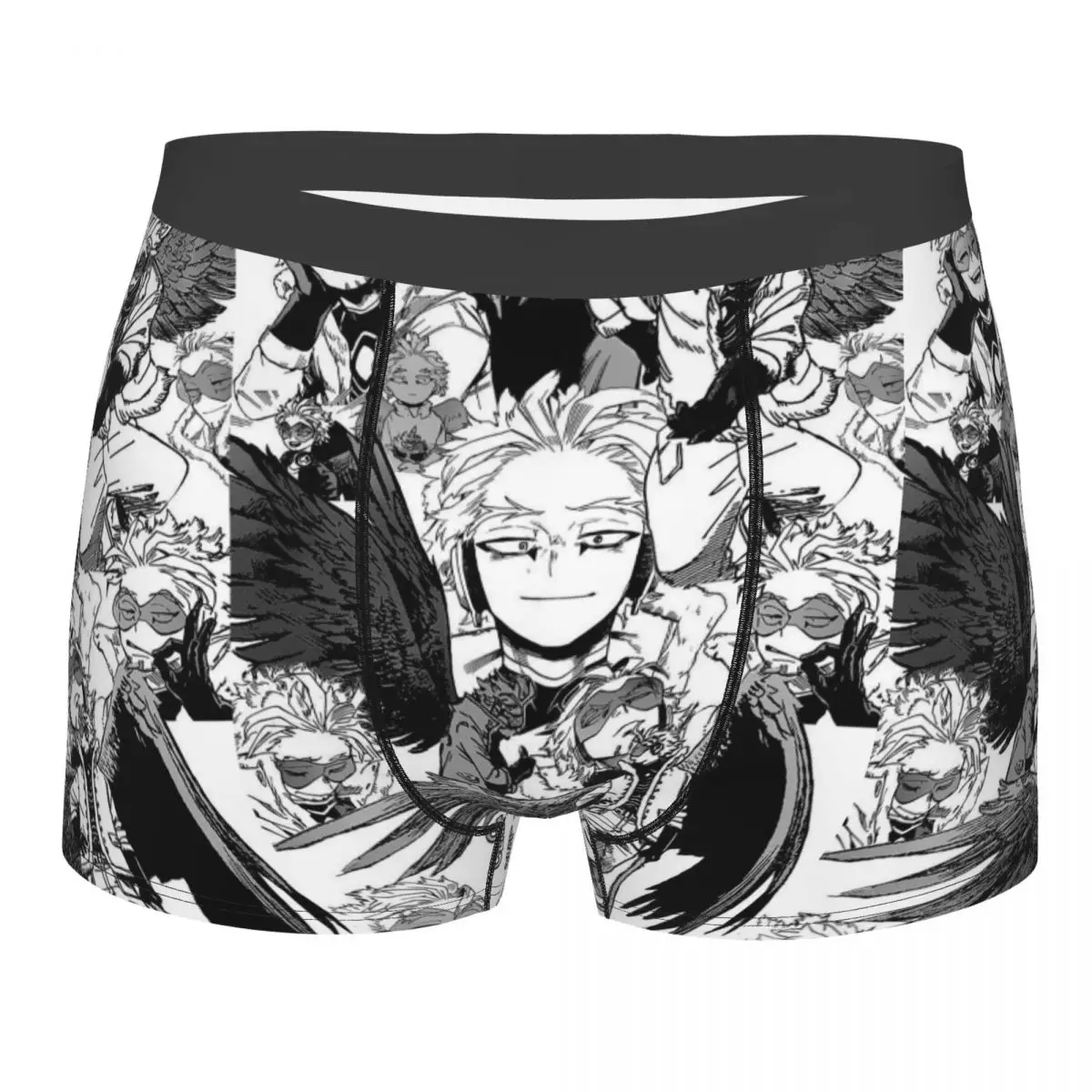 

Men Boxer Shorts Panties Boku No My Hero Academia Manga Soft Underwear Hawks Collage Academy Anime Male Novelty S-XXL Underpants