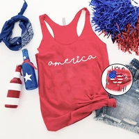 america muscle tank womens 4th of july tank top cute 4th of july shirt casual womens clothes gym tank top letter