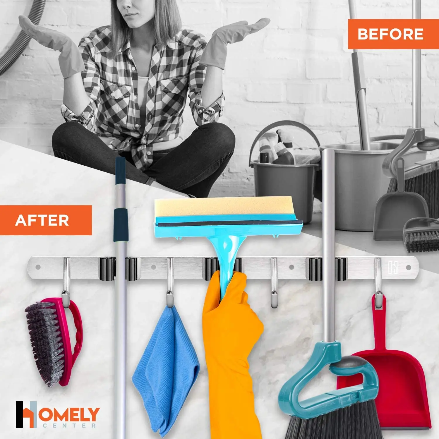 

Mop and Broom Holder Wall Mount Heavy Duty - Metal Broom and Mop Holder Wall Mount крючок настенный restroom set