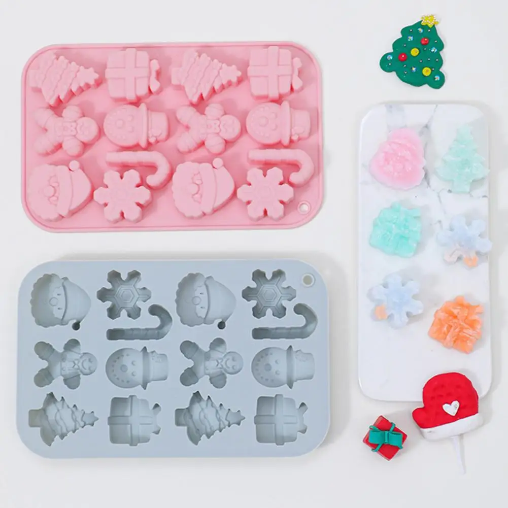 

Food-grade Silicone Christmas Molds Holiday Silicone Baking Molds Festive Snowman Santa Snowflakes for Christmas for Festive