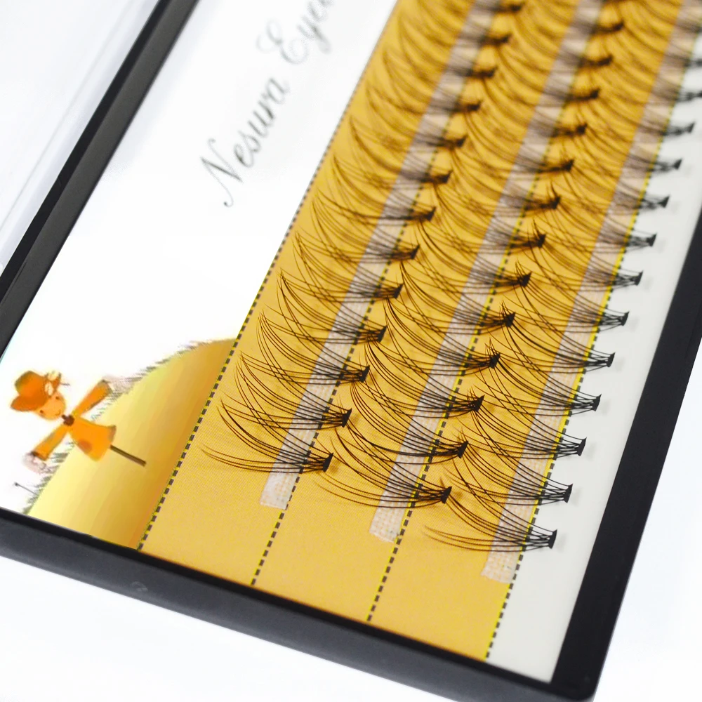 

Индивидуальные ресницы для наращивания, 1 коробка/60 фотоблесток, 10D толщина 0,1/0,07 мм, Кластерные ресницы, Натуральные Искусственные ресницы