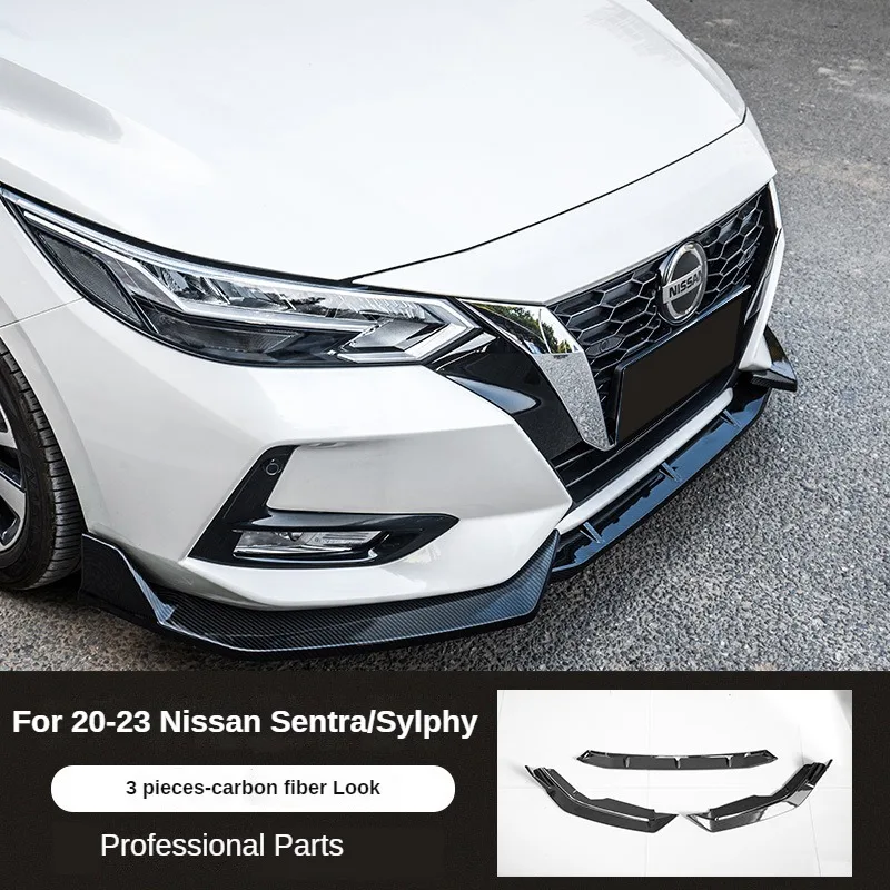 

Защитная накладка на бампер переднего бампера для 2020 2021 2023 Nissan Sentra Sylphy PP 3 шт.