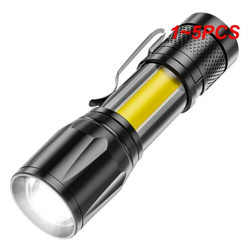 

Фонарик с перезаряжаемой батареей, фонарик с увеличением, уличная лампа для кемпинга, фонарь с USB-зарядкой, тактический, 1 ~ 5 шт.