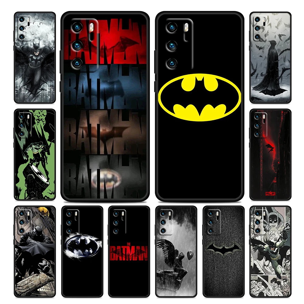 

DC Comics Batman Case For Huawei P50 P40 P30 P20 Lite 5G Nova Y70 Plus 9 SE Pro Y9S Prime Soft Black Phone Cover Shell Core Capa