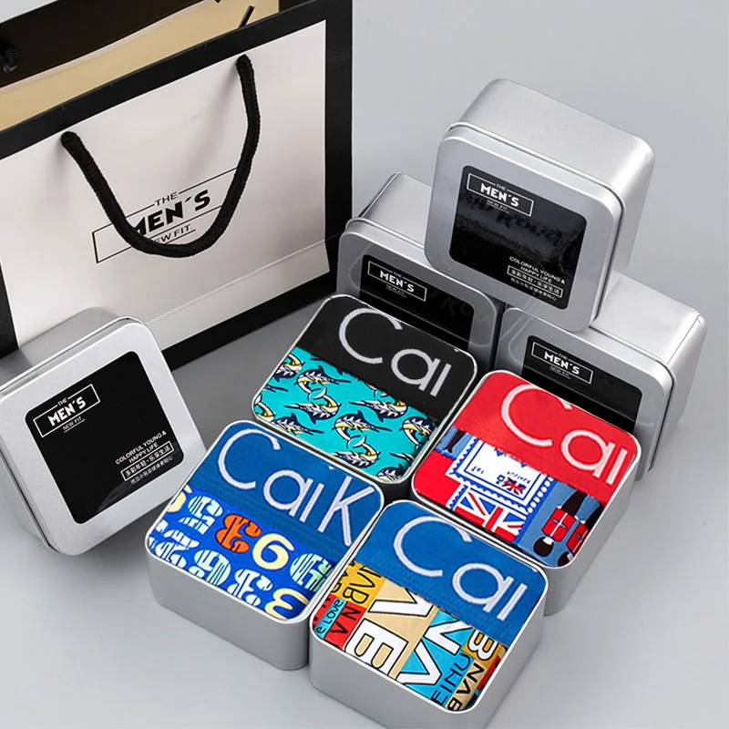 Men's Panties Set Boxers Men Boxer Shorts Soft Cotton Underpants Male Breathable Man Underwear U Convex Pouch Plus Size M-3XL