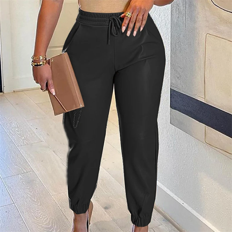 

Casual Sports Pants With Pockets Streetwear Drawstring Pocket Casual Fashion Trousers Sweatpants Women Long Trousers