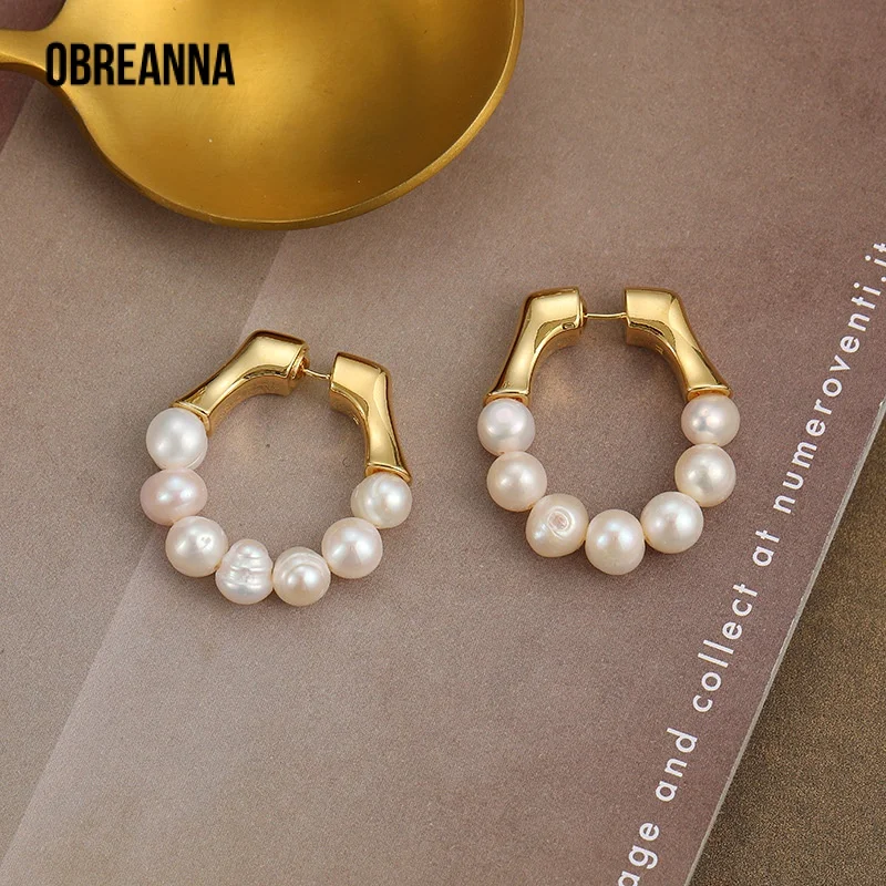 

Natural Pearl Earrings for Women Affordable Luxury Fashion with Same Kind Circle French Style High Sense Elegant All-Mat Jewelry