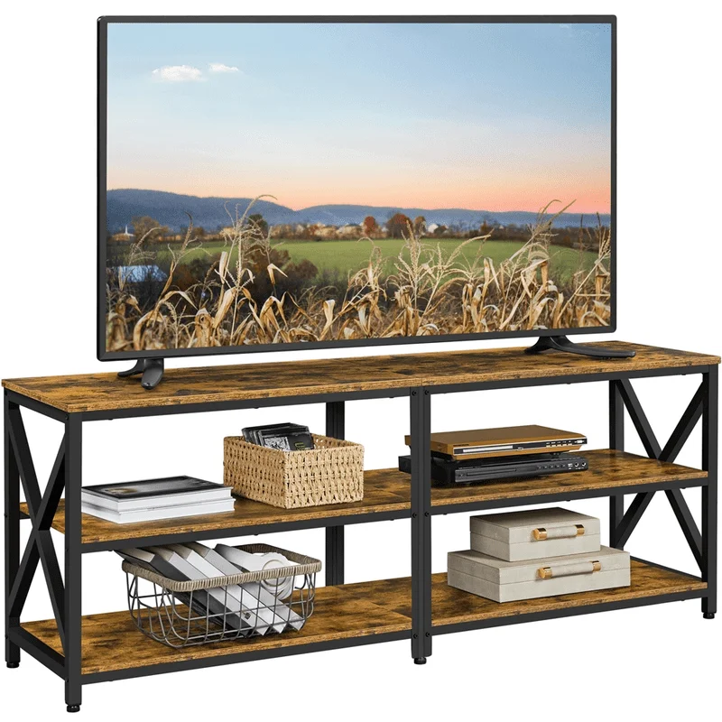 

Wood and Metal 3-Tier Stand for TVs to 70