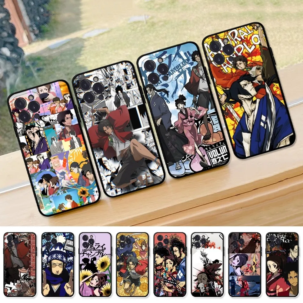 

Samurai Champloo Phone Case For iPhone 15 14 13 12 Mini 11 Pro XS Max X XR SE 6 7 8 Plus Soft Silicone Cover