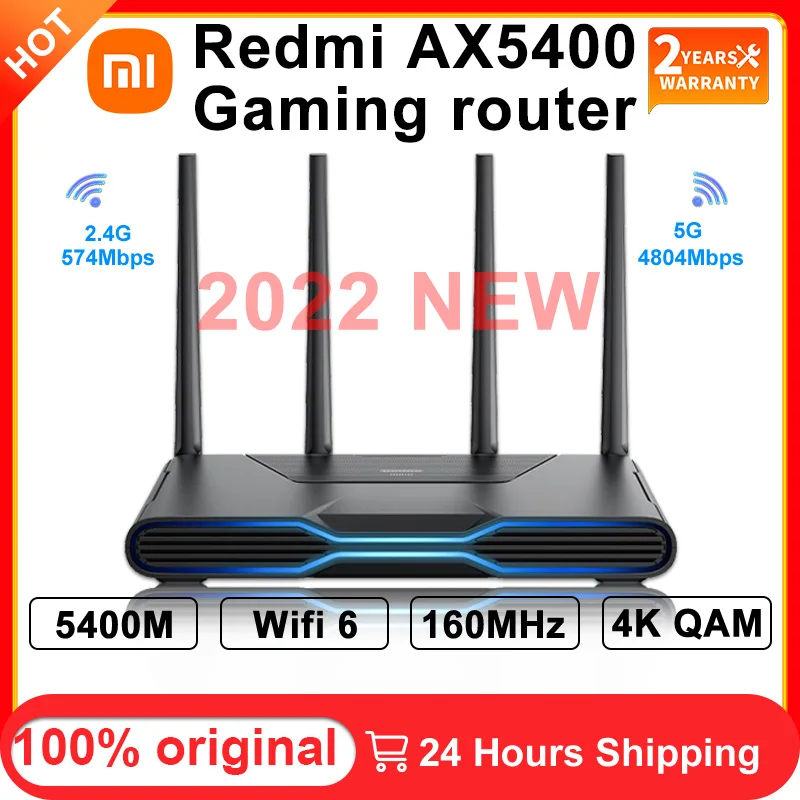 Новинка 2022 игровой маршрутизатор Xiaomi Redmi AX5400 WiFi6 160 МГц 4K ретранслятор сетки QAM