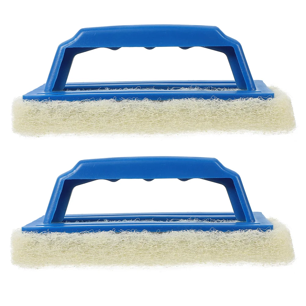 

2pcs Cleaning Pads Kitchen Dish Sponges Handle Scrubber Sponge Pads Cleaning Brush for Kitchen Bathroom