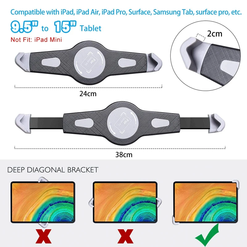 Фото Складной напольный Штатив для планшета, штатив для iPad Samsung Lenovo Huawei Xiaomi, универсальный держатель для планшета 7 - 15 дюймов с поворотом на 360 градусов №3