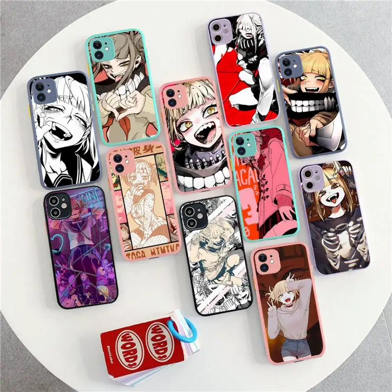 

Anime Himiko Toga Waifu Phone Case for iPhone 14 11 12 13 Mini Pro Max 8 7 Plus X XR XS MAX Translucent Matte Cover