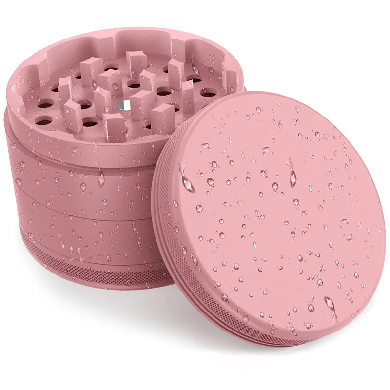 63mm NON-Stick Ceramic Coated Aluminum Herb Grinder Tobacco Smoke Herbal Crusher Shredder 4-Layer Smoking Accessories
