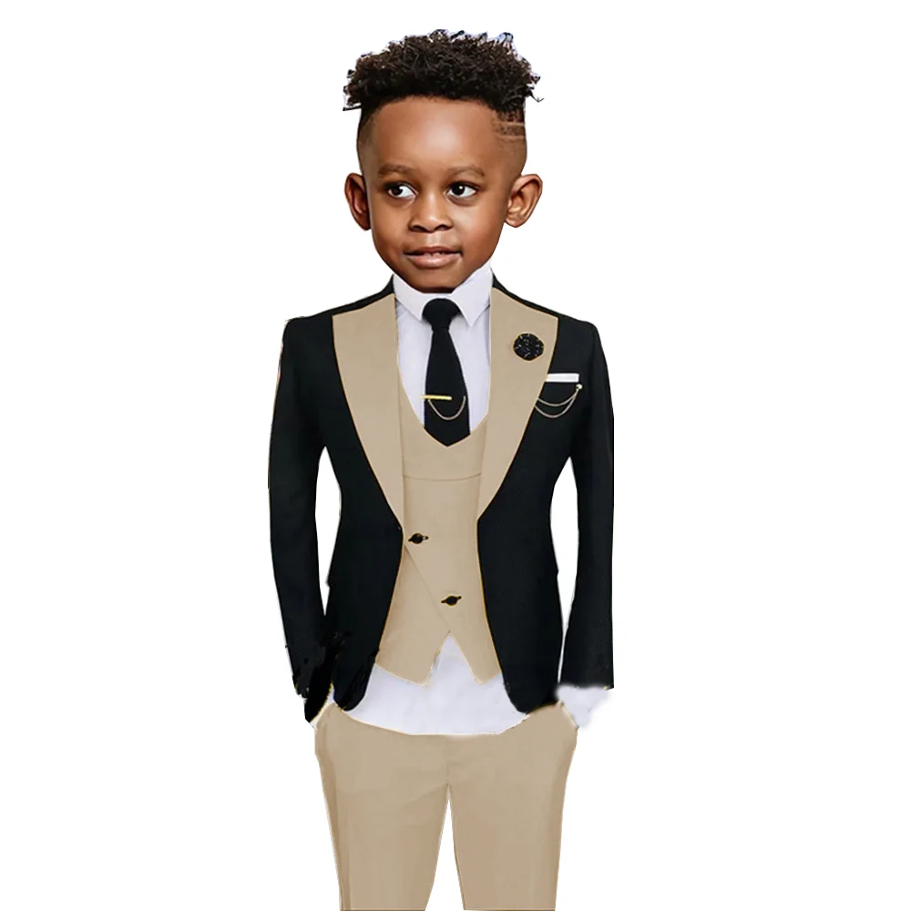 Красивый костюм для мальчиков из трех предметов детей от 2 до 16 лет свадебный