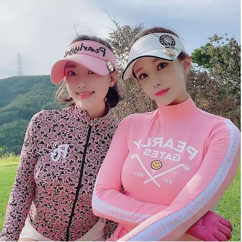 

Golf Women's Clothing New Autumn Long Sleeve Breathable Tight Sunscreen Printing T-shirt Golf Women's Wear
