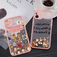 stranger things 4 lights tv series phone case matte transparent for iphone 11 12 13 7 8 plus mini x xs xr pro max cover
