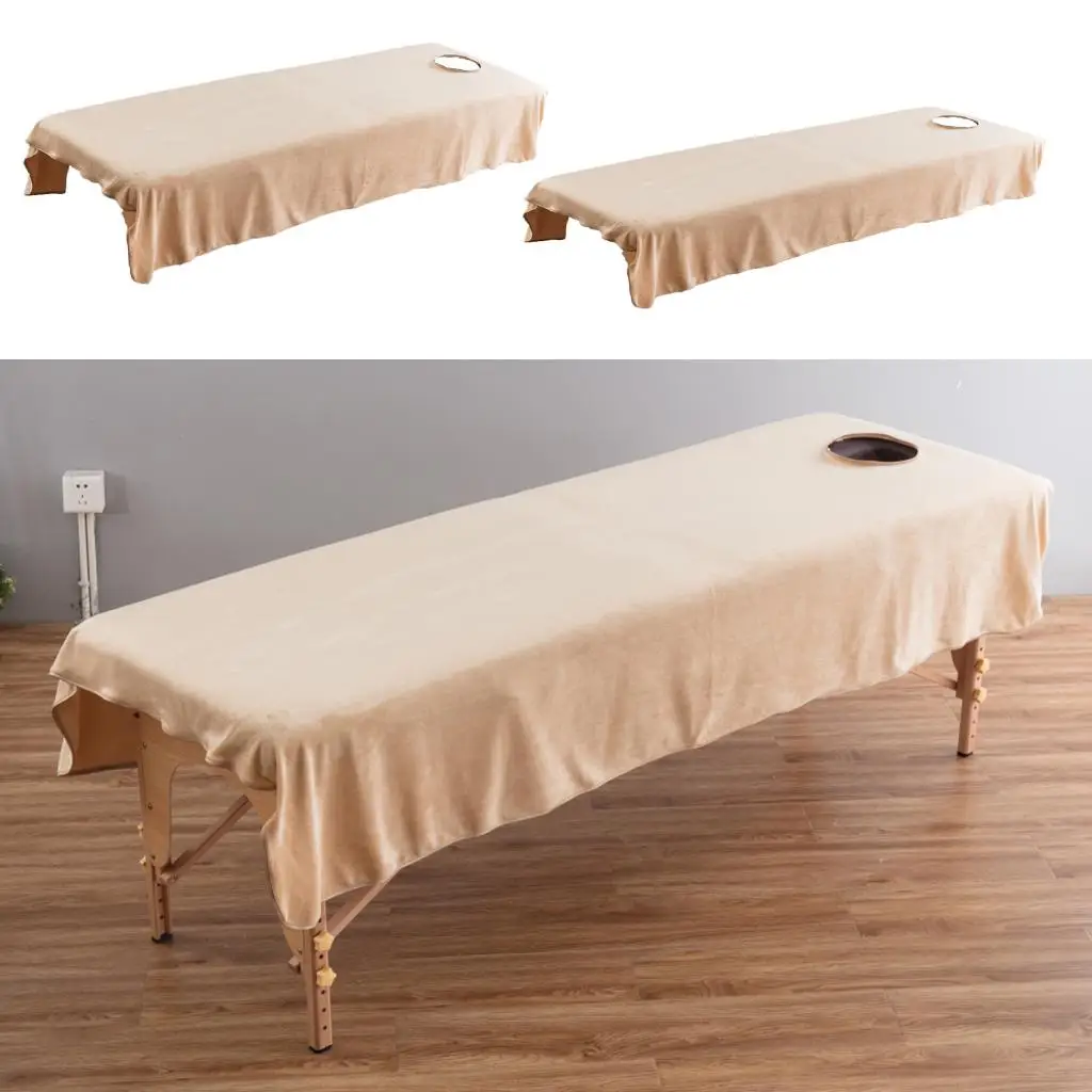 2 Pieces Soft SPA Massage Table Bedding Sheets Beauty Salon Facial Bed Cover images - 5