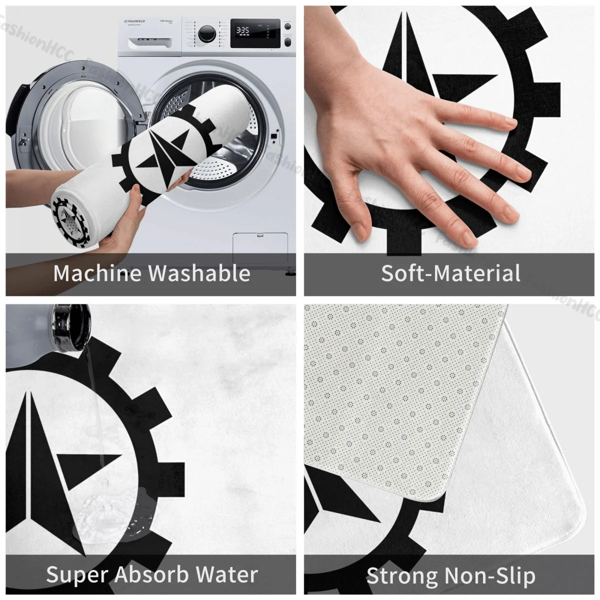 Противоскользящий фланелевый коврик для ванной игр hellдайверов