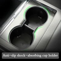 water cup holder storage box for tesla model s models 2022 accessories cup box non slip cup pad mat beverage