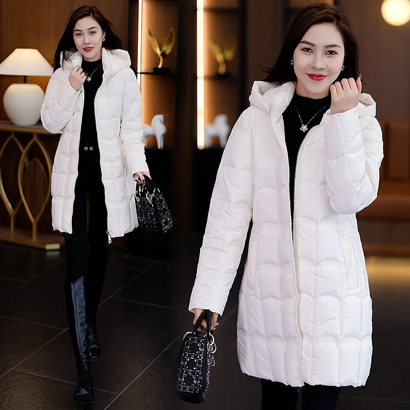 

Длинная хлопковая куртка, однотонная пуховая куртка с капюшоном, с длинным рукавом, новый дизайн 2023 года, хлопковая куртка на ощупь