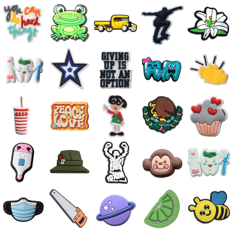 

Para Pins Packs Set Jeans Shoes Accessories Men Women Charm Wholesale Bulk Shoe Charms Girl Gifts Boy Kids Decorations for Crocs