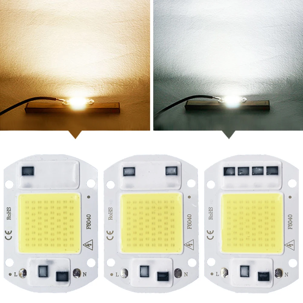 

LED Chip 20W 30W 50W COB Chip No Need Driver Smart IC LED Lamp Beads for Flood Light Spotlight Lampada DIY Lighting Warm White