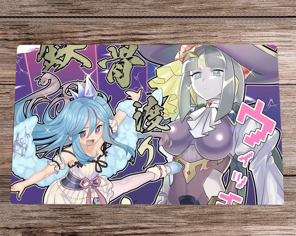

Игровой коврик YuGiOh Witchcrafter мадам glass, игровой коврик для торговых карт, игровой коврик для TCG, для настольных игр, легкий коврик для мыши 60x35 см