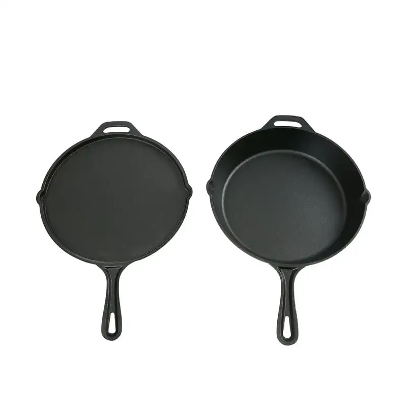 

Piece 12 inch Cast Iron Skillet Set