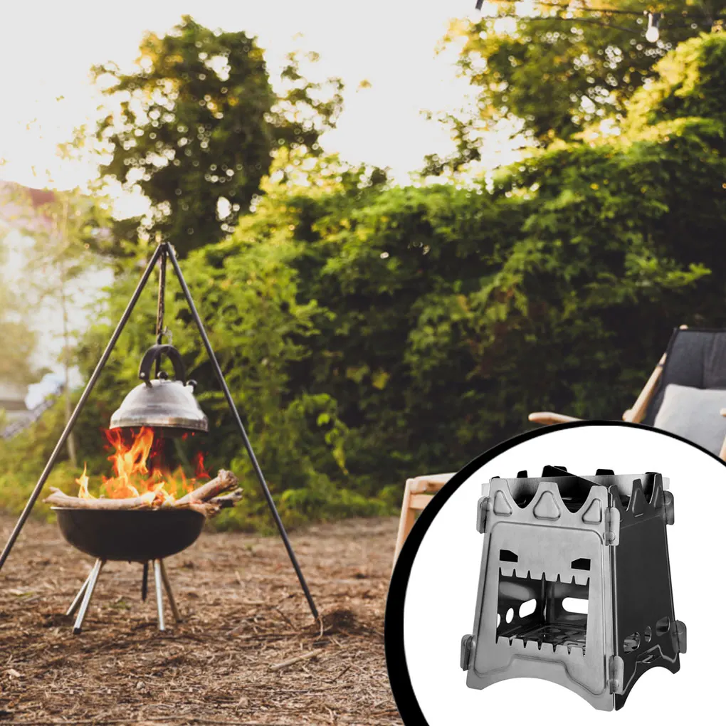 

Camping Stove Backpacking Foldable Outdoor Tourist Strong Fire Heater Tourism Cooking Equipment Picnic Wood Burning Furnace