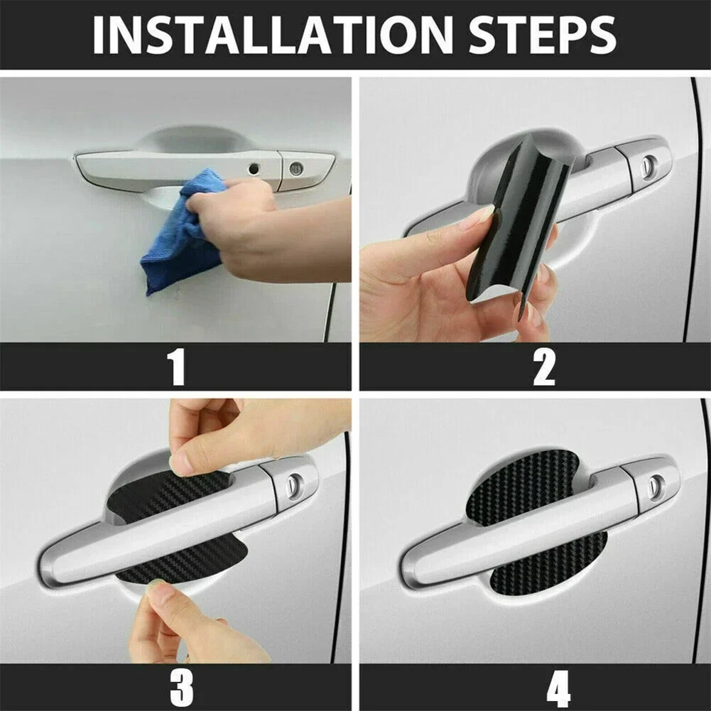 

Наклейки на дверные ручки автомобиля, аксессуары, пленочные наклейки, детали, водонепроницаемая, против царапин, черная защита дверной ручки автомобиля