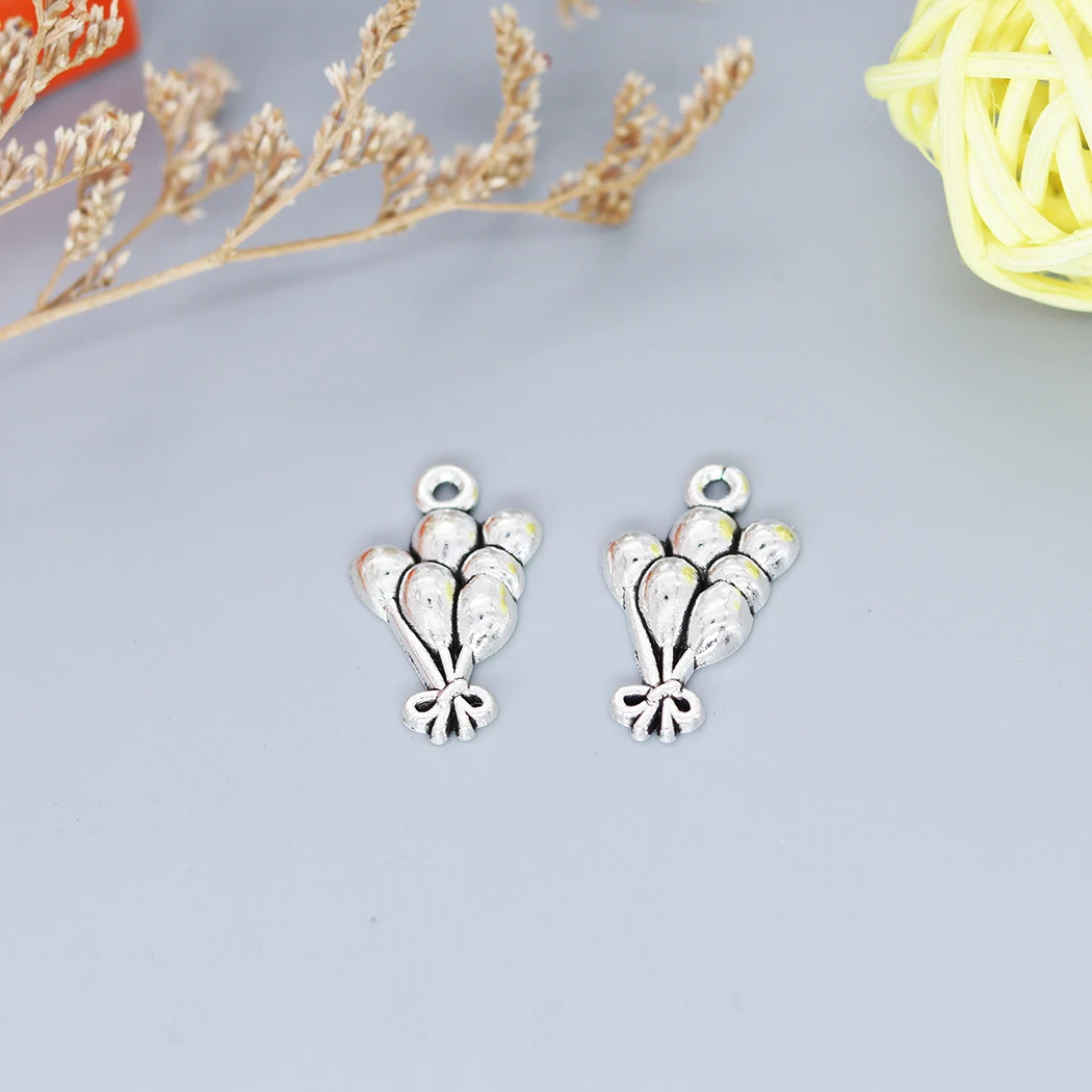 

Подвеска в виде воздушного шара с серебряным покрытием, 20 шт.