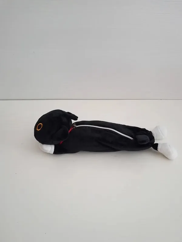 Черные плюшевые чехлы для карандашей с котом девочек школьный пенал детей чехол