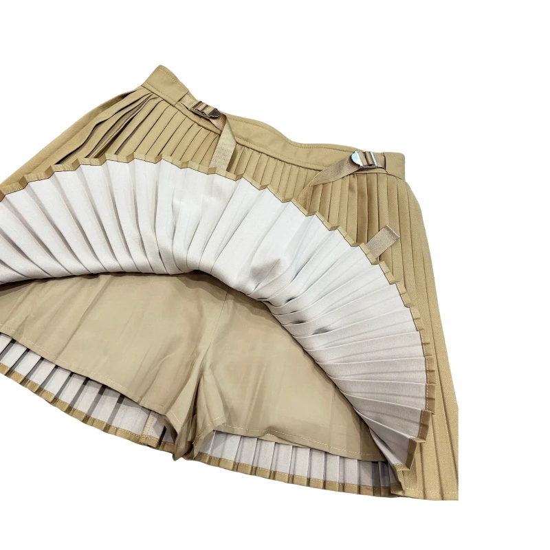 Новинка Высококачественная плиссированная юбка верхняя на ощупь Женская