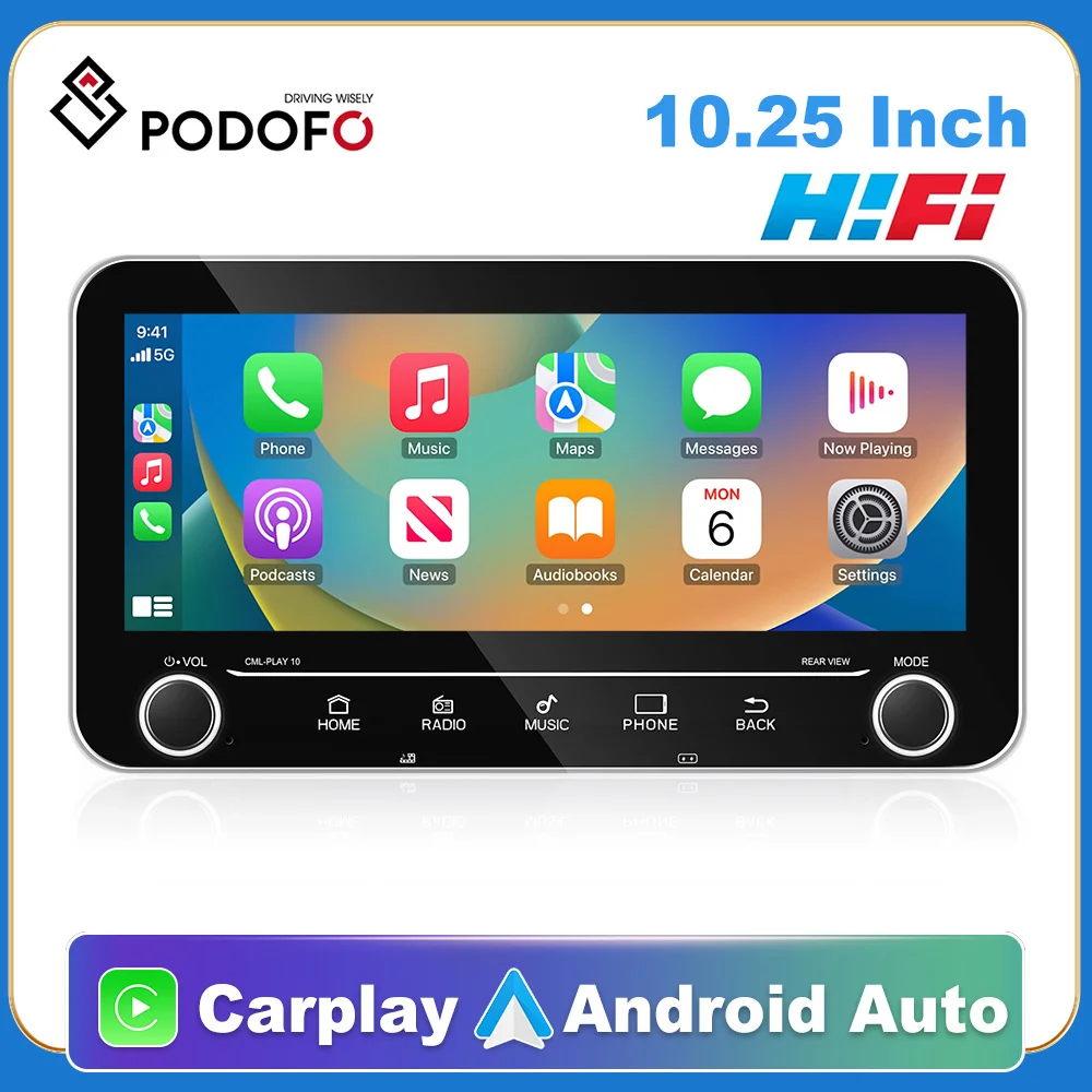 

Podofo Android 11 Автомагнитола 2din Android Авто WIFI 4G Мультимедиа Навигация GPS Авторадио для универсального 2DIN