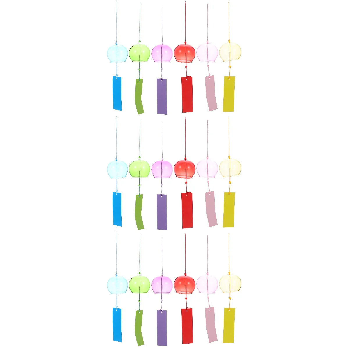 

18 Pcs Wind Chimes Creative Clear Hanging Wind Bells for Corridor Patio