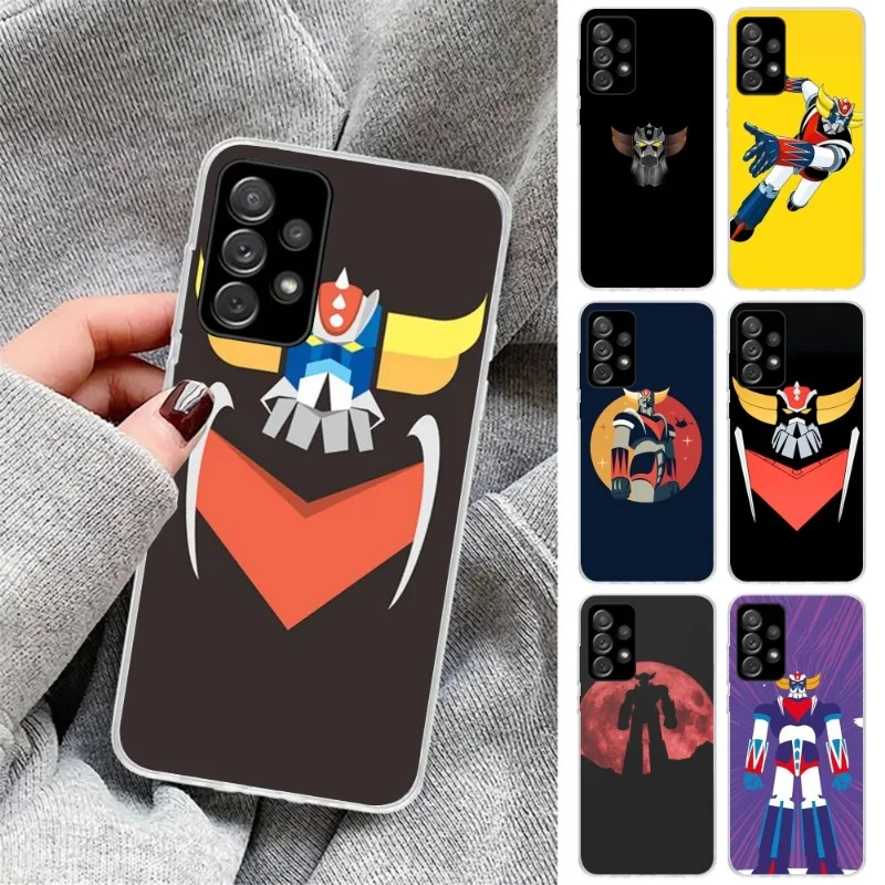 UFO Robot Grendizer Phone Case For Samsung Galaxy S10 S21 S22 Plus Ultra A91 A51 A21S A12 Transparent Phone Cover